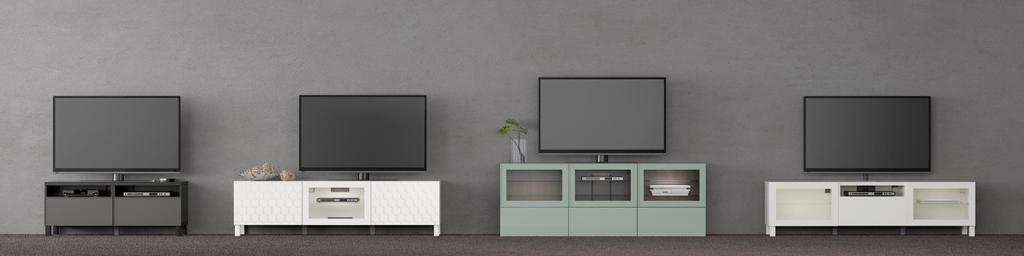 06 07 TV-MEUBELS Met BESTÅ tv-meubels heb je volop ruimte voor je tv en andere apparatuur en werk je alle kabels netjes en uit het zicht