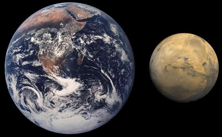 Mars Is de 4 de planeet vanaf de zon Wordt ook wel de rode planeet genoemd Een jaar duurt daar 687