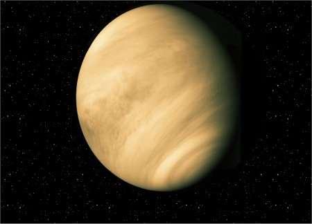 Venus atmosfeer en temperatuur Atmosfeer is zeer dicht (90 Bar), en bestaat vooral uit druppels zwavelzuur en