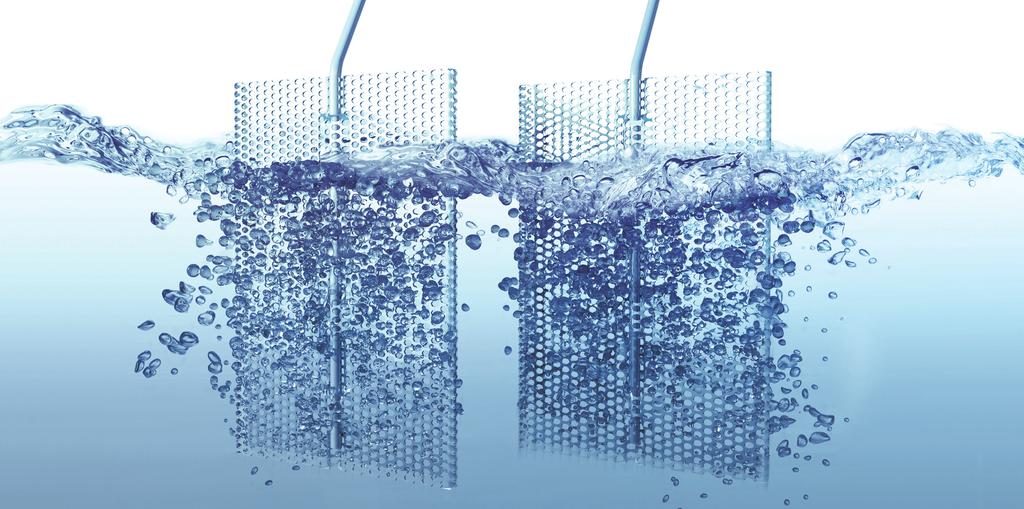 Elektroden met grote oppervlaktes door roosterstructuur De elektrodenverwarming realiseert betrouwbare stoomproductie met normaal leidingwater zonder extra waterbehandeling.