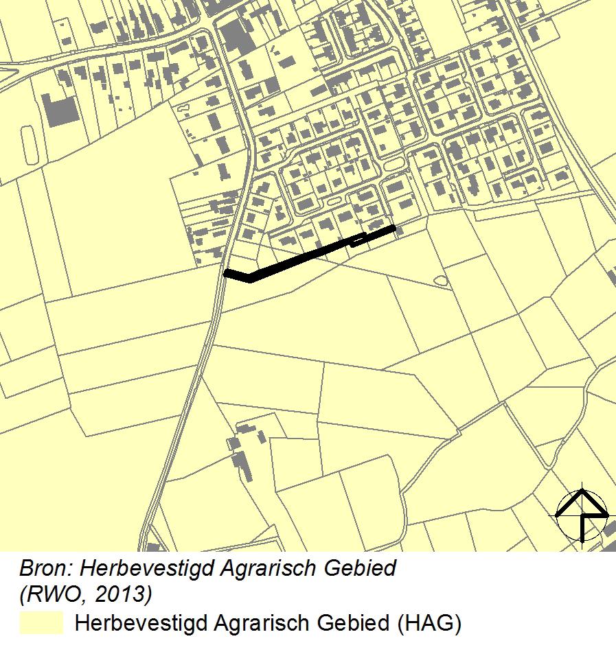 Door het goedgekeurde BPA (ggk. 28-01- 1986) wordt het echter uitgesloten van HAG Tielt is aangeduid als kleinstedelijk gebied.