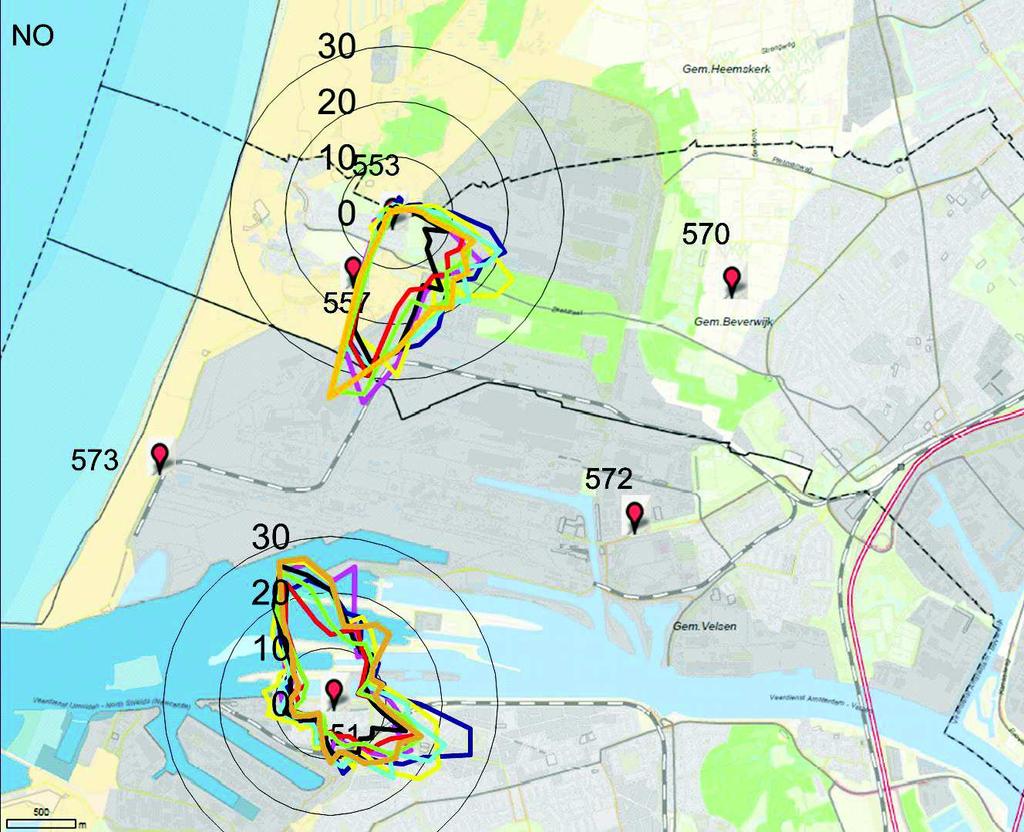 3.3 Pollutierozen Afbeelding 4 Pollutierozen NO 2009 tot en met