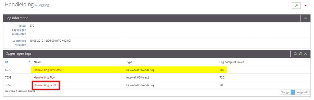 router, klik in het submenu op Logging.