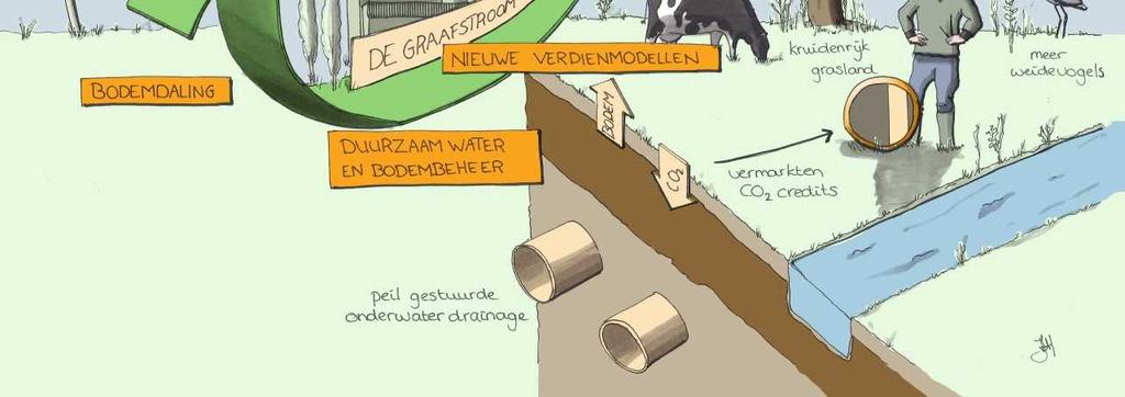 Als partners leggen we krachtige verbindingen tussen grote maatschappelijk opgaven en werken wij aan oplossingen die bodemdaling afremmen, aan biodiversiteit en aan behoud van de landbouw en het