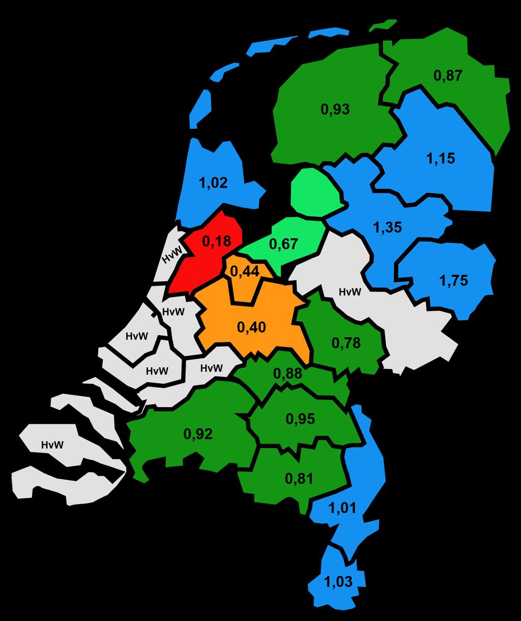 Nederland in procenten Landelijk 99.