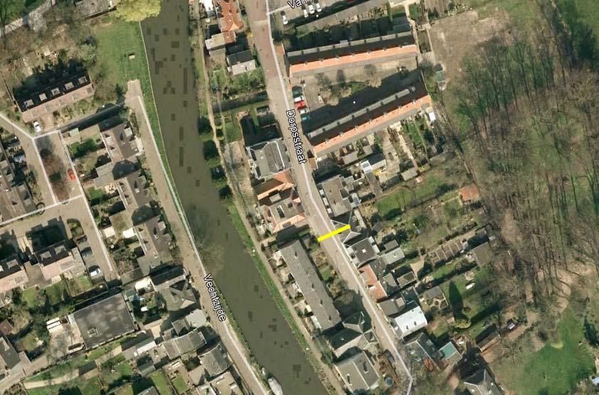 Figuur 6.: Doorsnede Dorpstraat 38 Oud-Zuilen (ondergrond: Google Earth). Bodemopbouw De bodemopbouw is gebaseerd op sondering 7-9- DKMP3 en boringen 3 en 4 (derden).