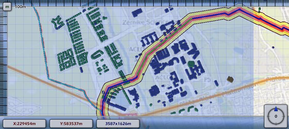 Figuur 16: groepsrisico maatgevende kilometer leiding N-507-50 Figuur 17: Groepsrisico leidingen N-507-25, N-507-26 en N-507-50 Voor de hogedrukaardgastransportleidingen N-507-25, N-507-26 en