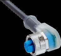 leidingseinde Kabel: Sensor-actuatorkabel, PVC, Niet geïsoleerd, 5 m Kop A: Contactdoos, M12, 4-pins, haaks, Met