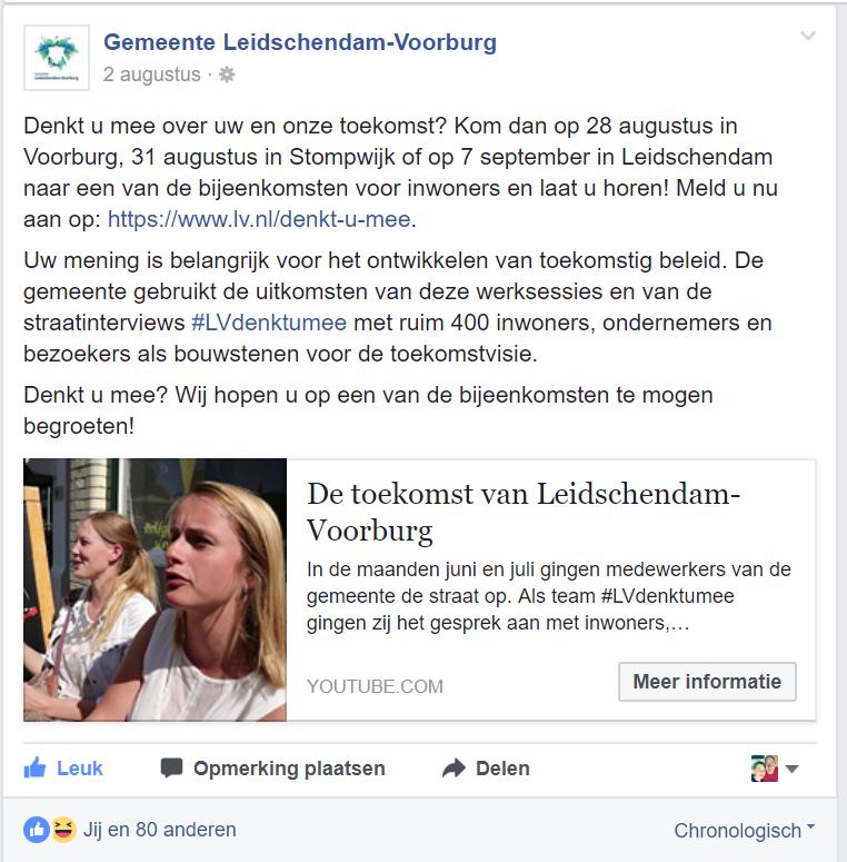 Social media Tijdens het participatietraject hebben we bewoners, ondernemers, maatschappelijke partners en bezoekers ook via social media op de hoogte gehouden van onze