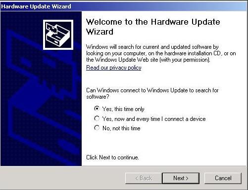 Herstart de terminal. Op de terminal verschijnt nu Hardware update Wizard (Figuur 5). Klik op Cancel en druk op ALT + SBGuidance om de Windows Verkenner te openen. Ga naar de USB stick.
