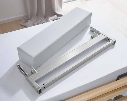 Als het bed het gedeelde zijhek met het Vario Safe-systeem heeft, kunnen twee elementen van 110 cm lang per zijde