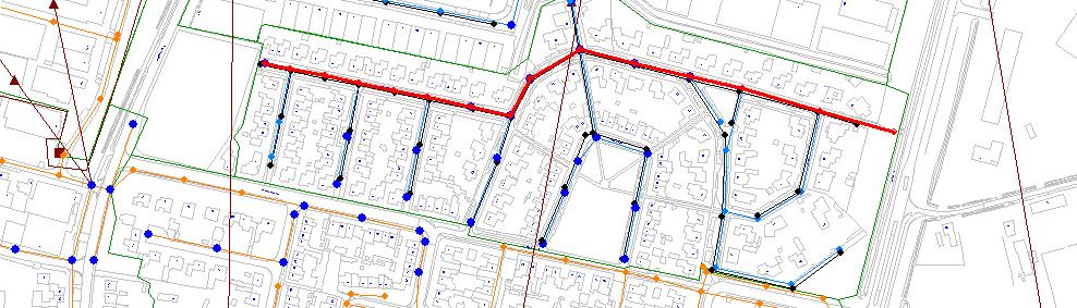 Appelbuurt De verharding in de Appelbuurt is aangesloten op de RWA-riolering die vrij uitstroomt op het oppervlaktewater. Bij een bui 08 ontstaat er door de hele wijk water-op-straat. In figuur 3.