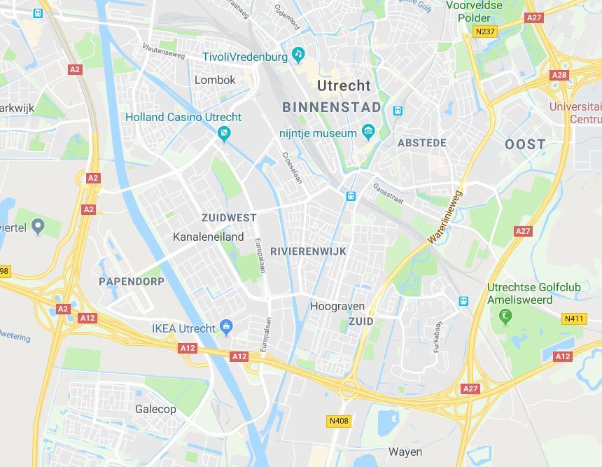 Via directe aansluitingen op de A12 (afrit 17) en de A2 zijn Amsterdam, Schiphol, Rotterdam, Den Haag en Den Bosch snel te bereiken.