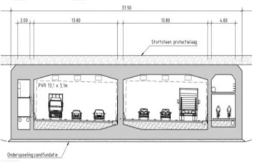 3. Verbreding fietspad in Scheldetunnel Voormalige situatie 4