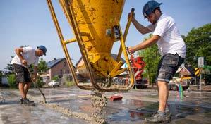 vrachtwagen (just-in-time levering); Geen opslag van platen op de bouwplaats; Naden