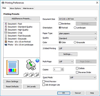 Netwerkservice en softwareinformatie Het printerstuurprogramma openen via het printerpictogram op de taakbalk Het printerpictogram op de taakbalk van het bureaublad is een snelkoppeling waarmee u