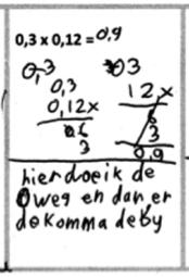 Analyseer zijn berekeningen en je ziet dat Joris moeite heeft met het cijferen en met het goed