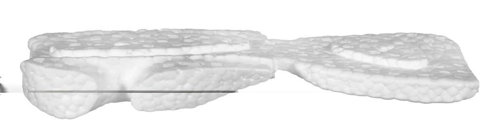 Zoolkern uit Infinergy by BASF Metaal- en ledervrije uitvoering Ergonomisches Produkt IGR Certificering BOVENMATERIAL Gehydrofobeerde microvezels De zoolkern bestaat uit geëxpandeerde, ovale, met