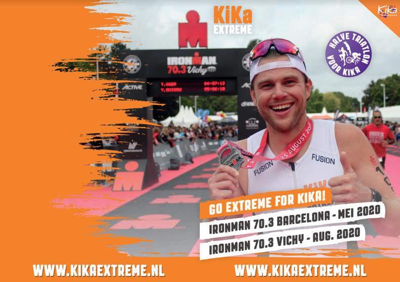 Advertentie In 2020 vindt de derde editie plaats van KiKa Extreme. Deelnemen aan een halve triatlon en ook nog eens tijdens een IRONMAN is een droom voor veel triatleten.