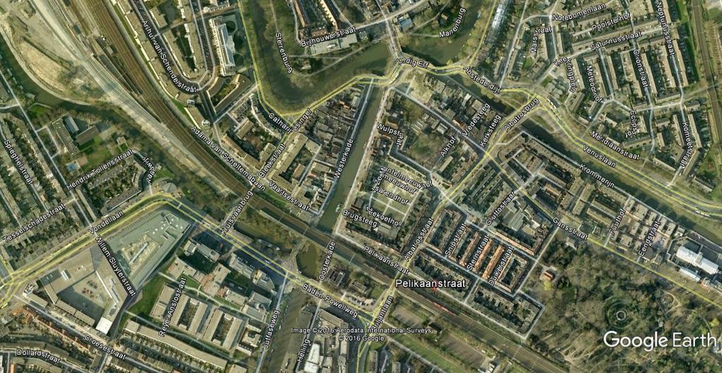 figuur 2: tracé van de Uithoflijn, Vaartsestraat, Pelikaanstraat e.o. In het kader van de eis van de gemeente is door DGMR in samenwerking met Sensornet op zeven locaties gemeten (tabel 1).