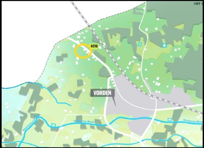 De locatie Zutphensestraat 113 te Vorden In het navolgende worden de weergegeven stappen uit het beleidskader voor de locatie Zutpenseweg 113 doorlopen. Stap 1: In welk landschapstype ligt de locatie?