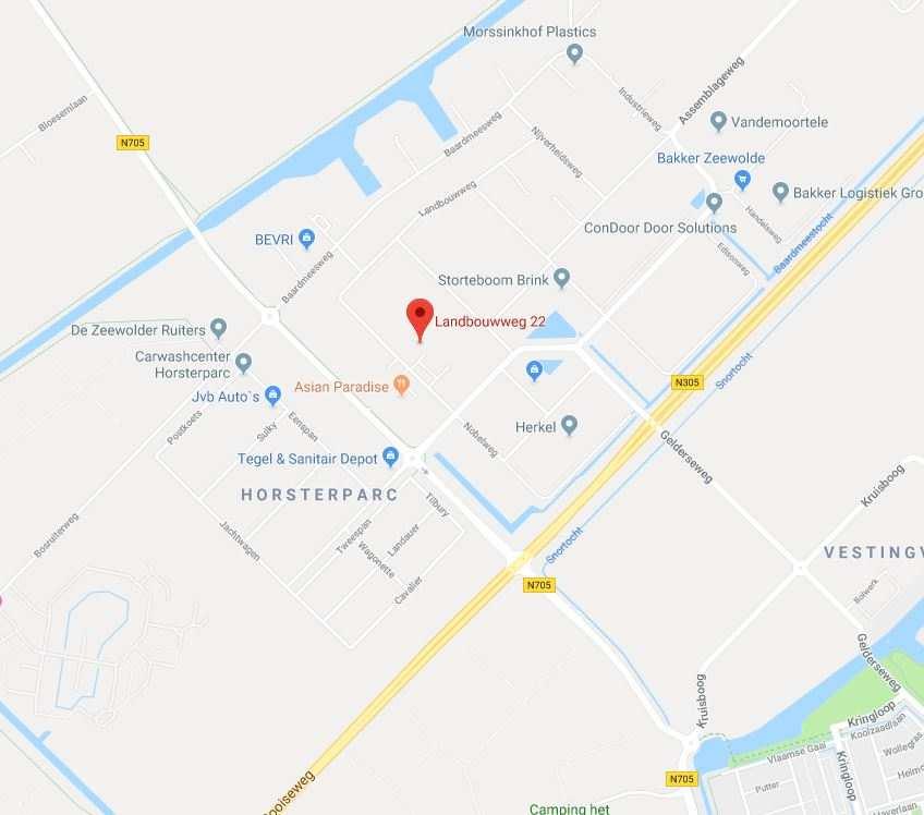 Locatiekaart Informatie: Van Westrhenen Voerman Bedrijfshuisvesting Meentweg 1 8224 BP Lelystad Postbus 78 8200