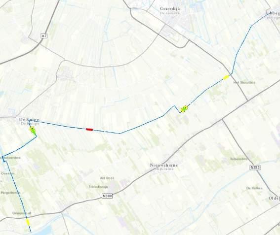 Op twee meetpunten zijn twee zegenrondgooien uitgevoerd en zijn vervolgens de oeverzones bevist (2x 25 meter). Eén meetpunt is over de gehele breedte elektrisch bevist over een afstand van 25 meter.