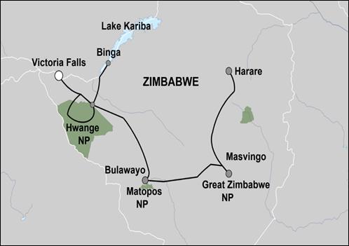 GRAND ZIMBABWE Een 13 daagse internationale groepssafari min 4, max 12 mensen Tourcode: LA-JenGZ Ontdek de magie van Zimbabwe tijdens een safari door dit adembenemend mooie land.