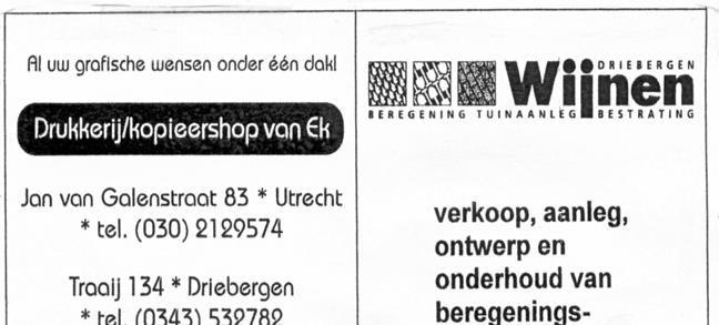 Colofon: Redactie Henny en Ad Bom en Bas van Duuren Redactieadres van het Groenbericht: Oranjelaan 42, 3971 HH Driebergen- Rijsenburg, (0343) 515793 e-mail: bvanduuren@wanadoo.