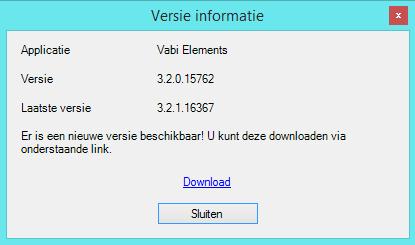 ELEMENTS WARMTEVERLIES ISSO 2012 VS ISSO 2017 Bij het opstarten van de software verschijnt automatisch een melding dat er een nieuwe versie beschikbaar is.