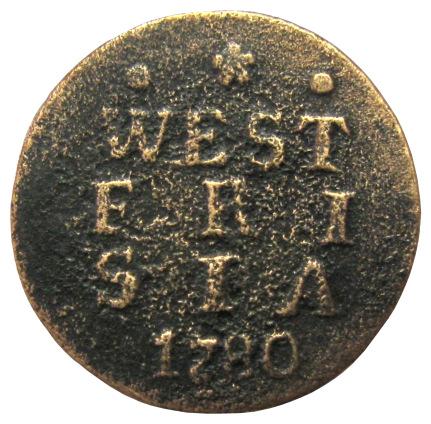 De vroegste munt betreft een Oord uit Friesland geslagen