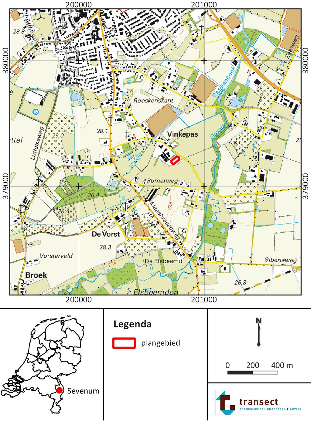 2. Afbakening plangebied en consequenties toekomstige ingrepen Het plangebied ligt aan de Vinkepas 16 in het buitengebied van Sevenum (gemeente Horst aan de Maas) en is momenteel in gebruik als een