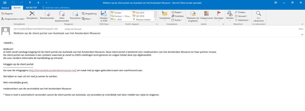 Welkom bij de client portal van Autotask Dit is de handleiding voor de client portal van Autotask. Autotask is het systeem waarmee je vanaf nu alle KWIS-meldingen kunt generen.