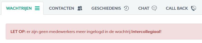 2.2 Wachtrijen Als u op Wachtrijen klikt en vervolgens een wachtrij selecteert, ziet u het volgende scherm: In dit scherm kunt u automatische nawerktijd instellen na inkomende oproepen op de