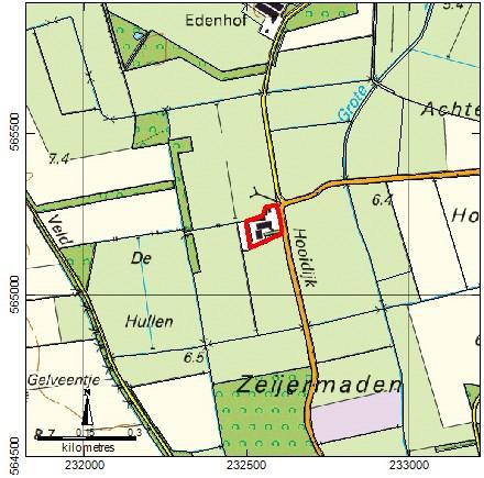 5 Zeijen, Hooidijk 1 en 3 Kadastraal adres VRIES T1840 T2825 (gedeeltelijk) Oppervlakte Circa 1 ha centrumcoördinaat 232.529/565.211 Onderzoekmeldingsnr. 56497 Onderzoeksnr.