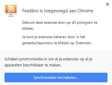 Voor Chrome Ga naar dit adres: https://chrome.google.com/webstore/detail/feedbro/mefgmmbdailogpfhfblcnnjfmnpnmdfa?hl=nl Klik op de Toev. Aan Chrome knop.