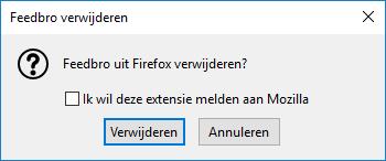 Voor Firefox Klik met de rechter muisknop op het Feedbro