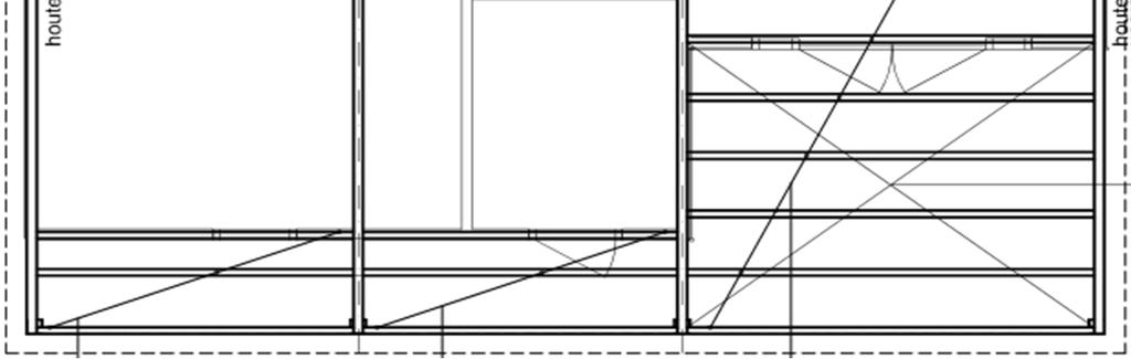 Project: Bijgebouw Hogeslagdijk 7 Vorden Projectnummer: GCA18079 Bladnr: C01 Constructieoverzicht hout: C24 gordingen: 96x196mm2 hoh 1900mm in dakvlak houten