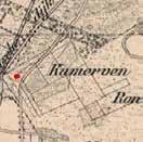 De omgeving van het Kamerven op een kaart met de situatie uit 1884 In Van Goghs tijd lagen in deze omgeving van Gerwen meerdere vennen in heidegebied.