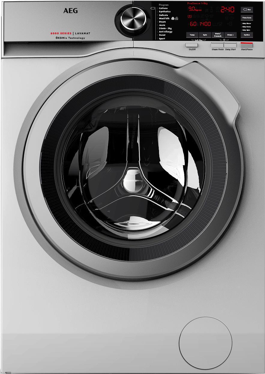 Wasmachine L9FEC96S 9000 SERIES Vanaf 21 november 9000 Serie ÖKOMix technologie Vooraf mengen van wasmiddel, wasverzachter en vlekkenzout A+++ -65% 9 kg vulgewicht 1600 rpm XL LCD met touch bediening