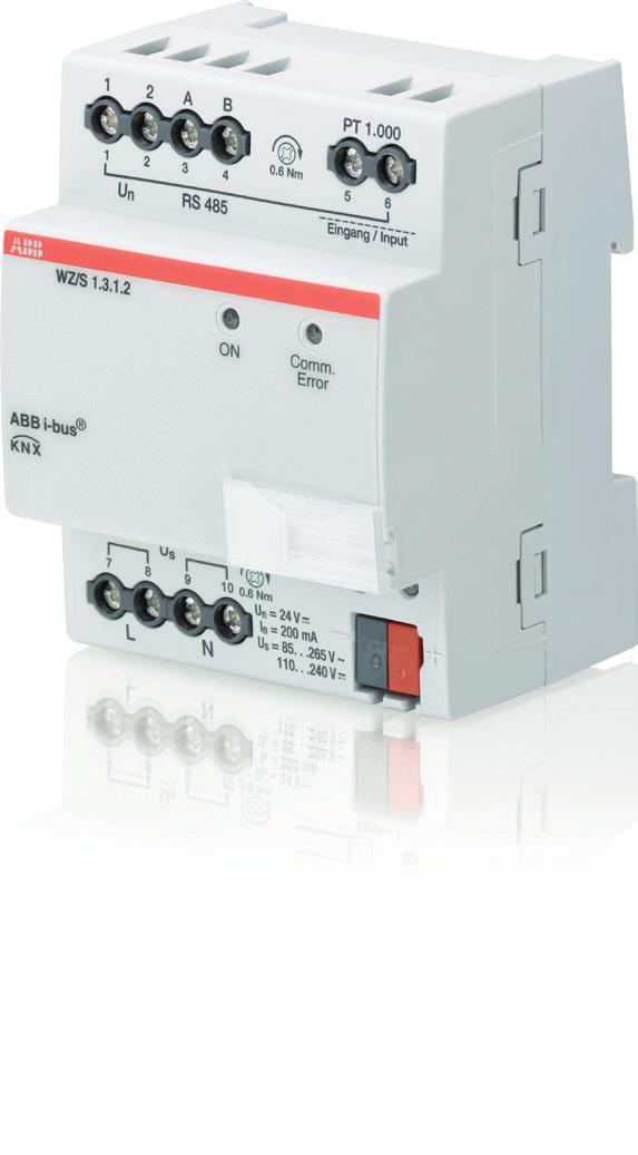 Technische gegevens 2CDC504091D3101 Beschrijving De weercentrale WZ/S 1.3.1.2 is met name bij persoonlijk gebruik bedoeld voor het registreren van weersgegevens. De weersensor WES/A 3.