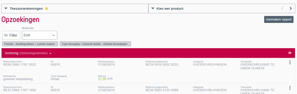 1.1.1. Groep selecteren of aanmaken Linksboven kan u een groep selecteren en/of een nieuwe groep aanmaken.