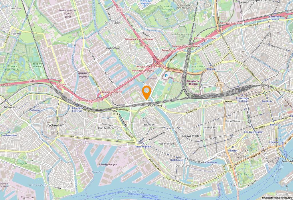 Locatie Op fietsafstand van het Centraal Station van Rotterdam en uitstekende