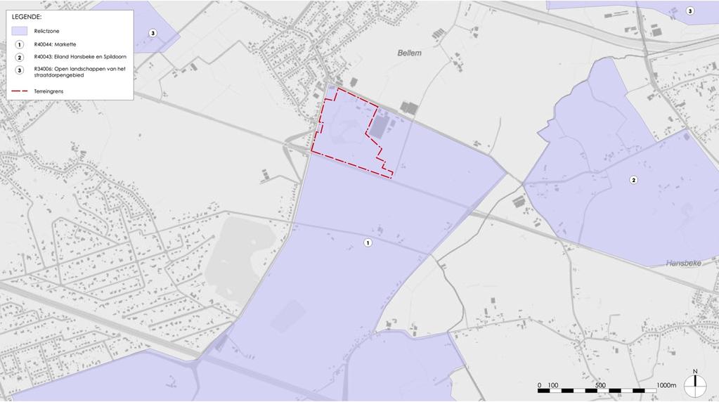 bijlage 12. LANDSCHAPPELIJKE SITUERING : blz. 3/5 RELICTZONE Het volledige kasteelpark is in de landschapsatlas opgenomen binnen de relictzone Markette' (ID: R40044).