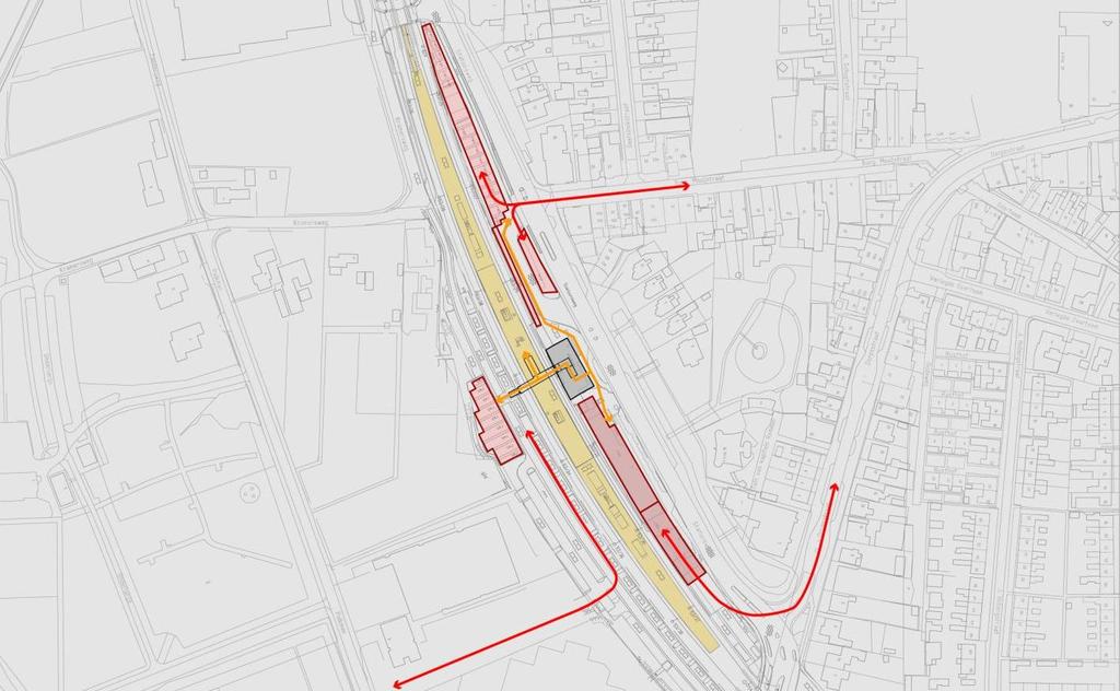 Model split 2011, fiets- en voetgangers Meeste personen komen met de fiets en lopend, totaal 74 %, 36 % uit Burgermeester Mooystraat 4% 2% Fiets 48% Lopen 26% Kiss&ride