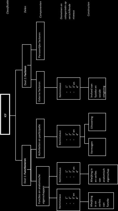 Bijlage 1 structuur van de ICF Afkomstig uit: RIVM (2002, 2007) Nederlandse vertaling van de International