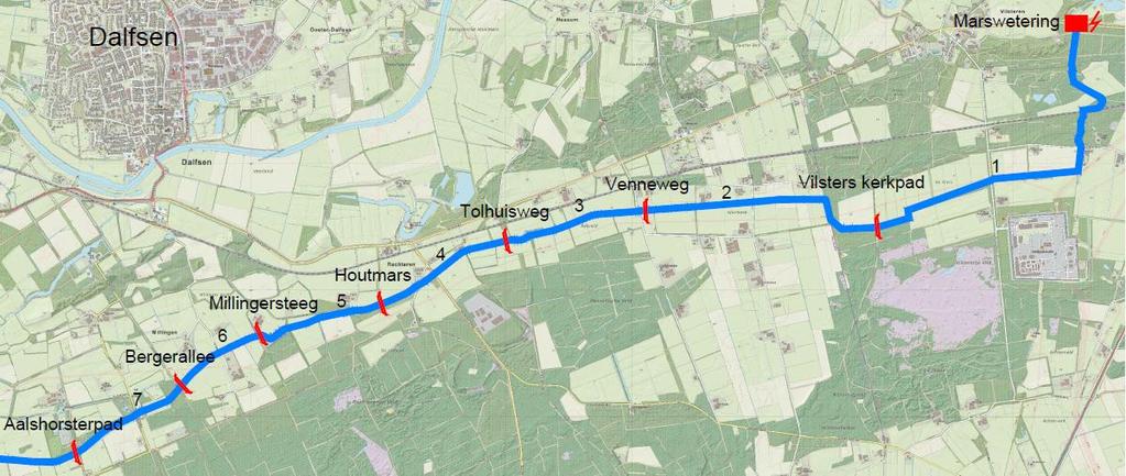 In droge situaties is een MAX-peil instelbaar van 1,40 mnap. Laaggelegen percelen Landgoed Den Aalshorst worden opgehoogd tot gewenst niveau 1,95 mnap.