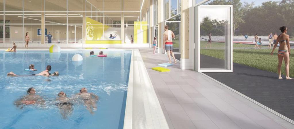 Rapport Onderzoek nieuw zwembad gemeente Harderwijk 7 Voorbeeld te openen gevel doelgroepenbad Regionaal wedstrijdbad De basis configuratie 575 m² voldoet aan de normen zoals gesteld door de KNZB