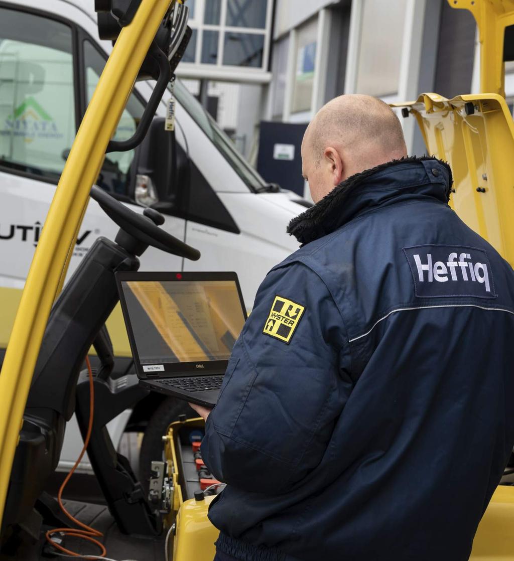 Productiviteit Service & onderhoud De toegevoegde waarde van Heffiq Een landelijk dekkend servicenetwerk van ruim 70 vakbekwame monteurs met compleet ingerichte servicewagens staat tot uw beschikking.