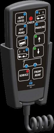 VB-Fullair contrôle: Le VB-FullAir comprend un module de commande électronique qui contrôle et corrige automatiquement le niveau de conduite du véhicule.